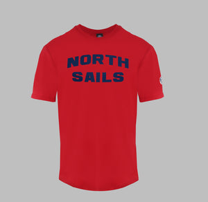 North Sails, Red T-Shirt With Striking Logo Print