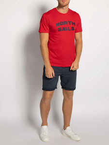 North Sails, Red T-Shirt With Striking Logo Print