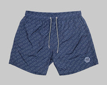 Load image into Gallery viewer, Phillip Plein,Repetitive Logo Navy SwimShorts
