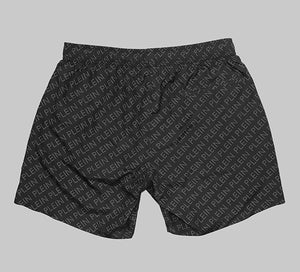 Phillip Plein,Repetitive Logo Black SwimShorts