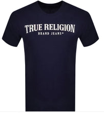 Load image into Gallery viewer, True Religion, Navy Raised Embroidered Logo Tee
