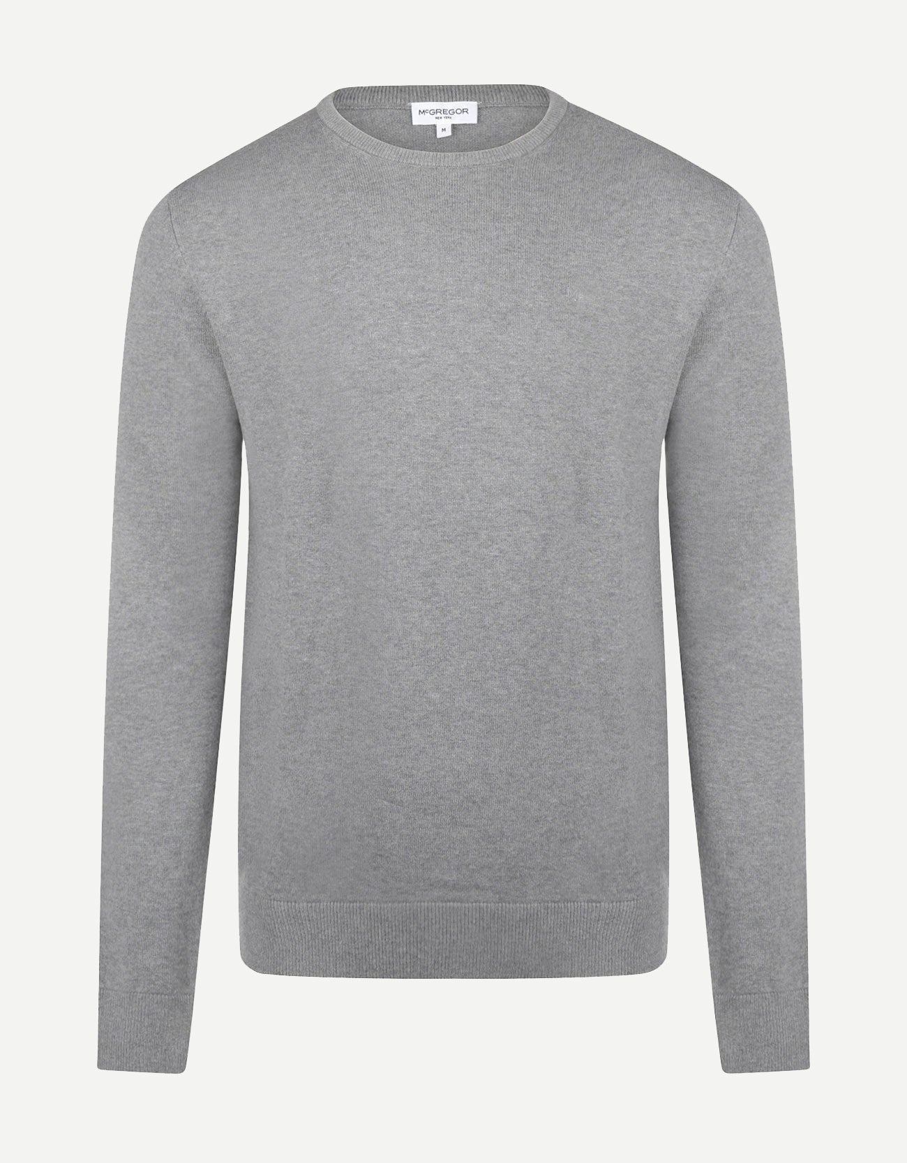 McGregor, Merino Blend Crew Neck Grey Sweater