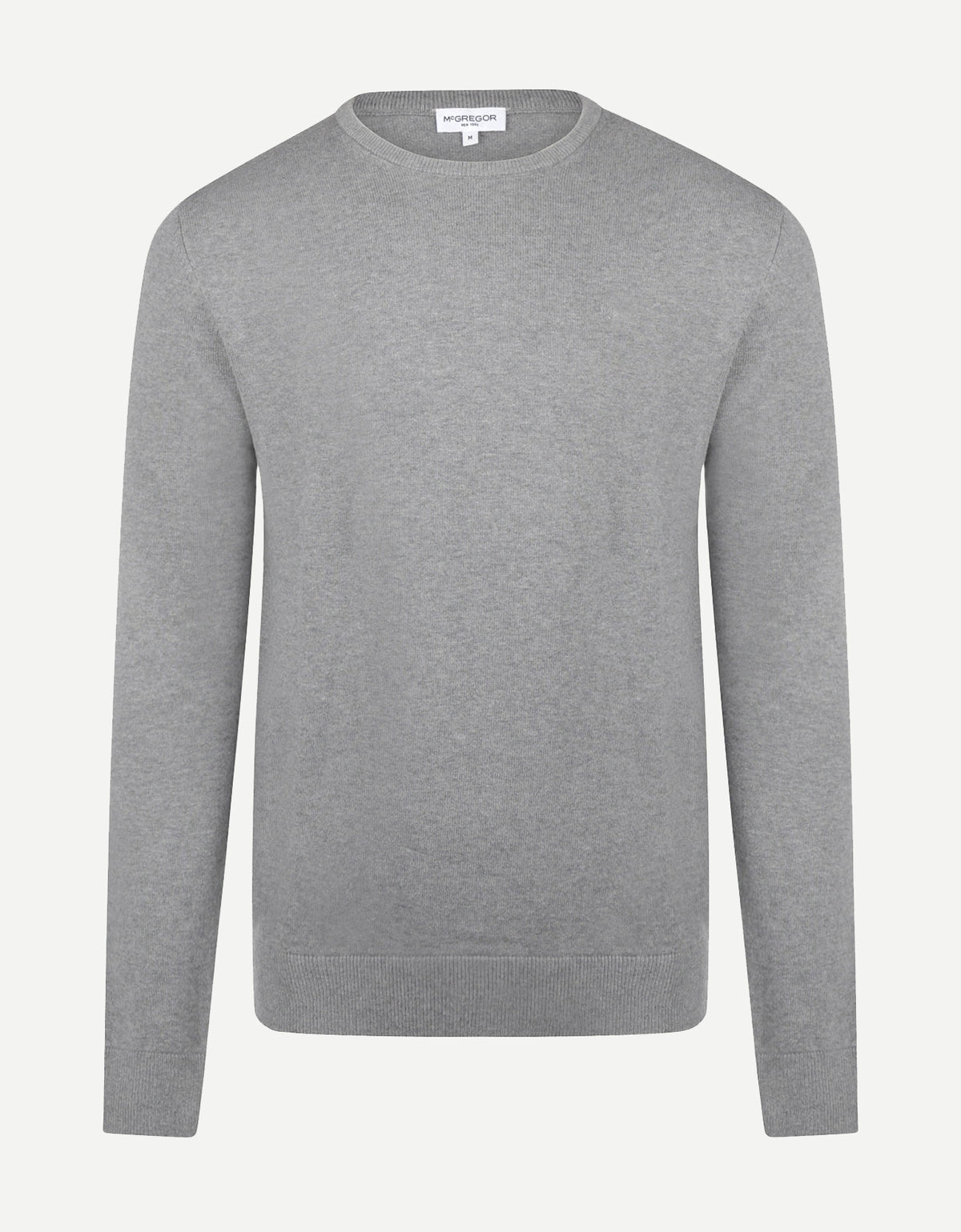 McGregor, Merino Blend Crew Neck Grey Sweater