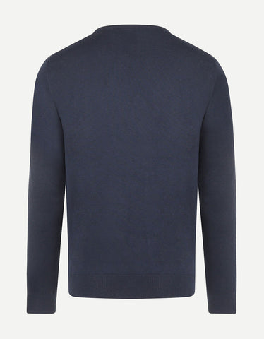 McGregor, Merino Blend Crew Neck Navy Sweater
