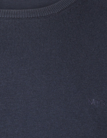 McGregor, Merino Blend Crew Neck Navy Sweater