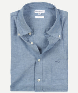 McGregor,Cotton/Linen Royal Blue Short Sleeves Shirt