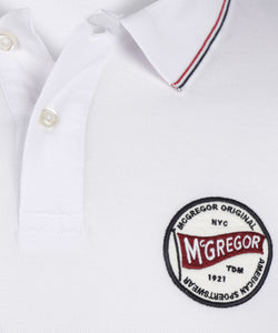McGregor, White Polo  With Badge