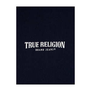 True Religion,Arch Logo Cotton-Blend Zip Navy Hoody