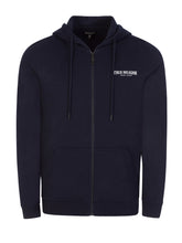 Load image into Gallery viewer, True Religion,Arch Logo Cotton-Blend Zip Navy Hoody
