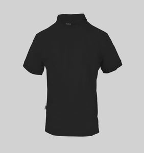 Plein Sport, Black Polo With A Logo On the front