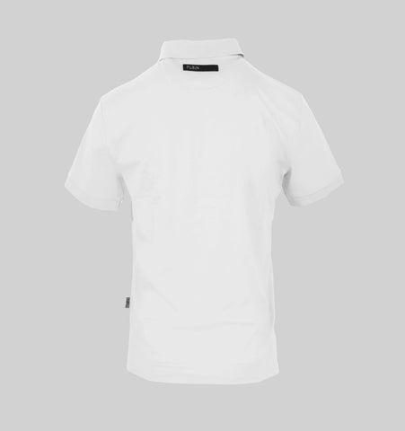 Plein Sport, White Polo With Tiger Logo