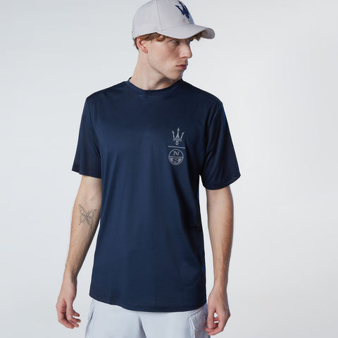North Sails By Maserati, Navy Recycled Jersey T-Shirt