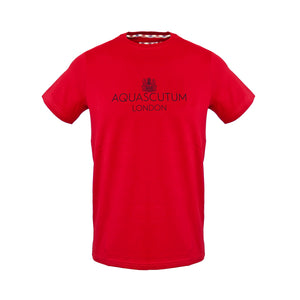 Aquascutum,Bold London Logo Red T-Shirt