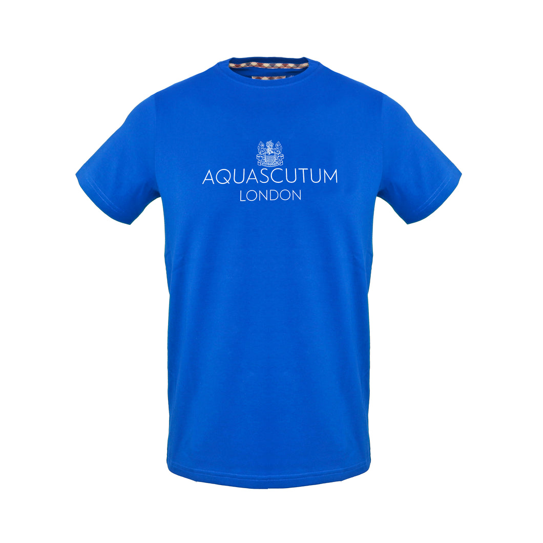 Aquascutum,Bold London Logo Royal Blue T-Shirt