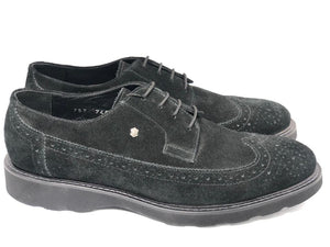 Pedro,Dark Grey-Black Casual Oxford Shoes