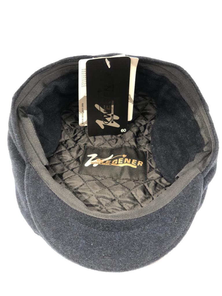 Wegener ,Black Flat Winter Cap with Ear Flaps