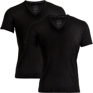Calvin Klein V-Neck Slim Fit T-Shirt 2 Pack Cotton