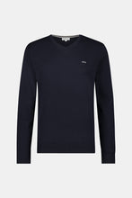 Load image into Gallery viewer, Mcgregor,Navy V-neck  Mix Cotton adn Linen Sweater
