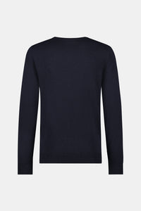 Mcgregor,Navy V-neck  Mix Cotton adn Linen Sweater
