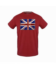 Load image into Gallery viewer, Aquascutum, Bordeaux T-Shirt With Union Jack Flag Logo
