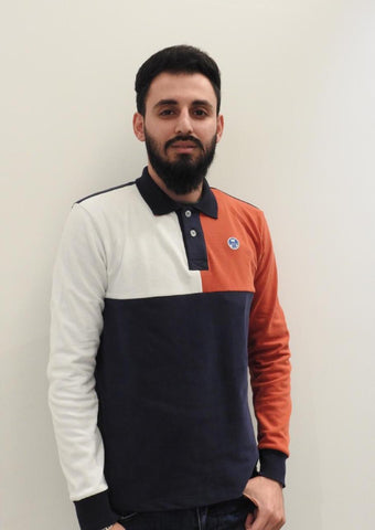 North Sails, Red Brushed Jersey Polo Shirt