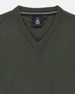 Gaastra, The Schooner  V-Neck Olive Pullover