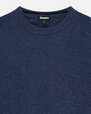 Gaastra, Woolen Blend Melange Crew Neck  Blue Pull Over