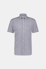 Load image into Gallery viewer, Mcgregor, Blue Indigo Regular Fit Short-Sleeved Shirt In Cotton And Linen
