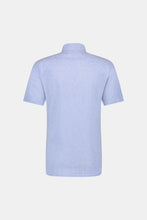 Load image into Gallery viewer, Mcgregor, Blue Regular Fit Short-Sleeved Shirt In Cotton And Linen
