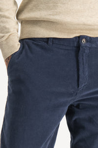 McGregor, Navy Garment Dyed Regular Fit Chino With Fine Corduroy