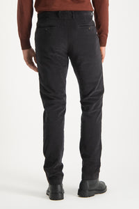Mcgregor, Black Garmet Dyed Slim Fit Chino With Fine Cord