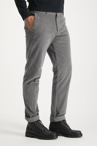 Mcgregor, Grey Garmet Dyed Slim Fit Chino With Fine Cord