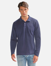 Load image into Gallery viewer, McGregor, Long Sleeves Pique Navy Polo Shirt
