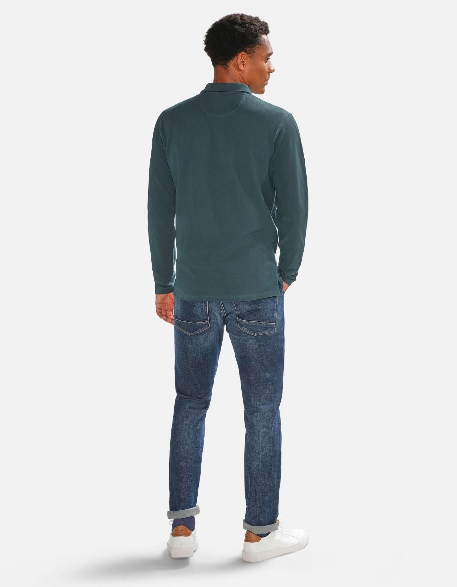 McGregor, Long Sleeves Pique Green Polo Shirt